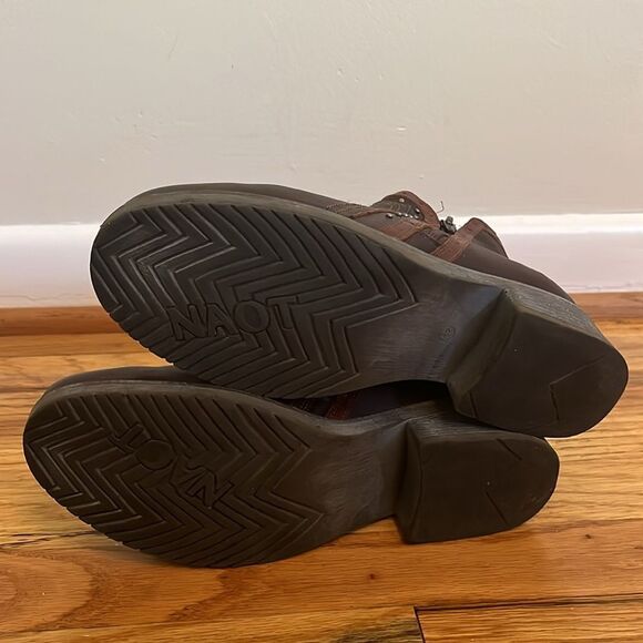 Naot Meditate Brown Leather Studded Ankle Boots size  42 / US 11-11.5 - Picture 6 of 7